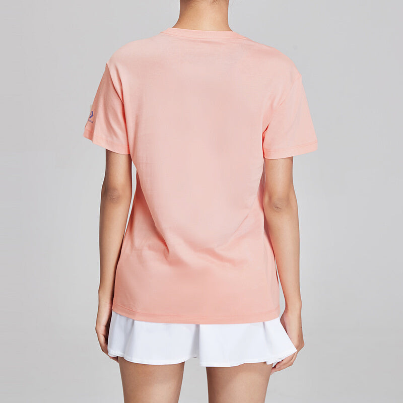 (WMNS) Converse Sport Graphic T-Shirt Asia Sizing 'Pink Blue' 10017793-A02