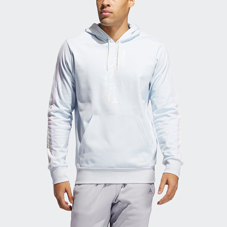 adidas Dame Decorate H Solid Color Basketball Casual Sports hooded Pullover Light Blue GU0506