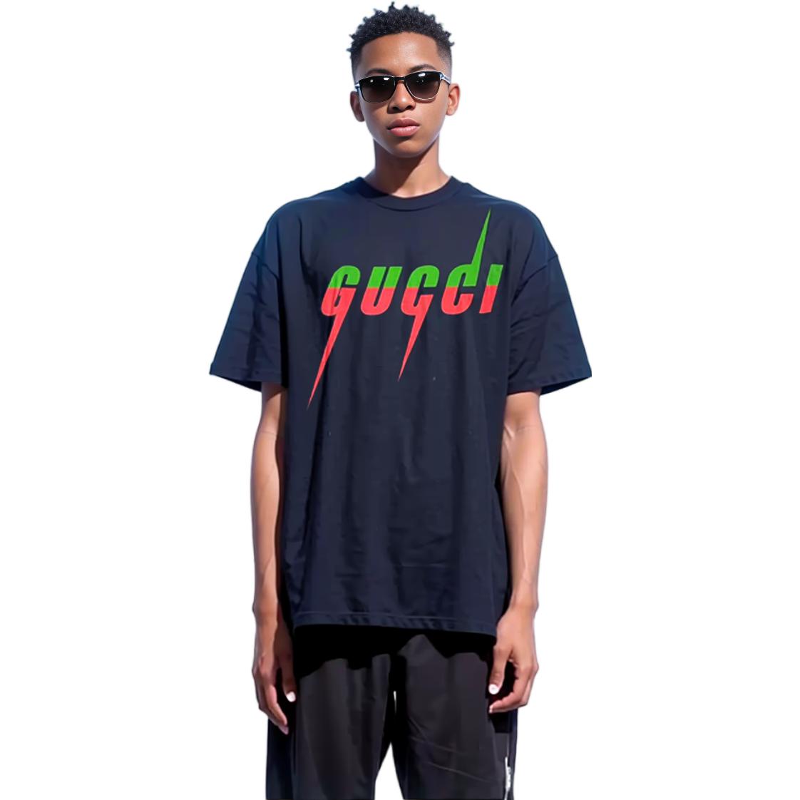 Gucci T-Shirt With Gucci Blade Print 'Navy' 565806-XJAZY-1079
