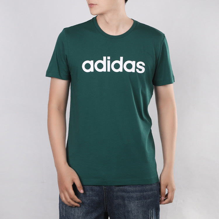 adidas neo M ESNTL LG T 1 Sports Short Sleeve Forest Green GH7511