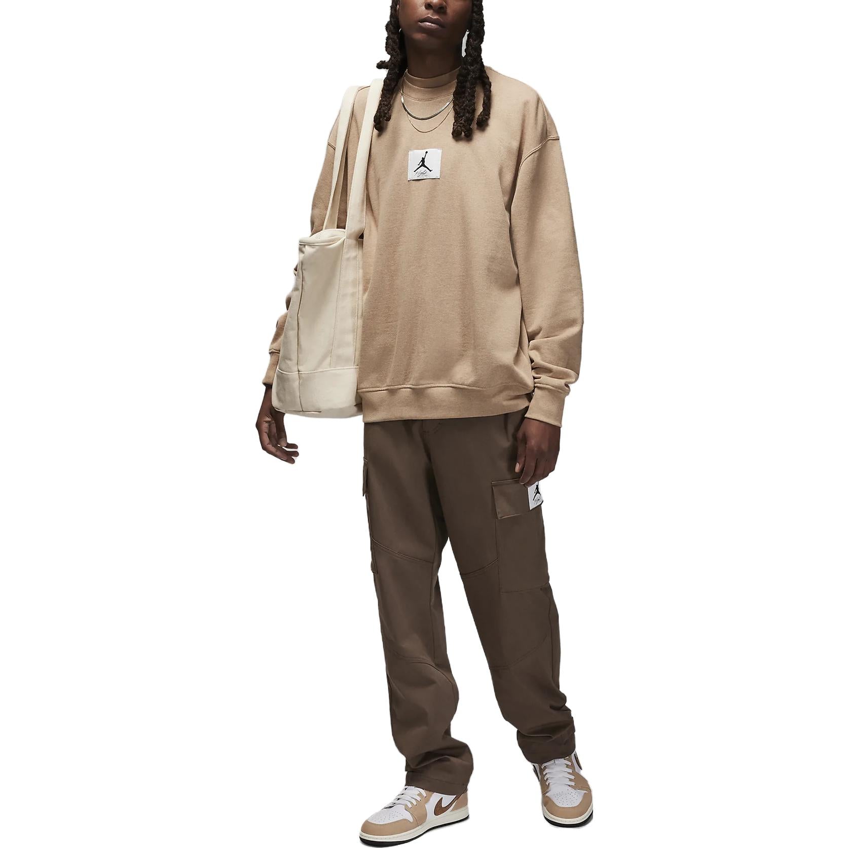 Air Jordan Fleece Crew-Neck Sweatshirt 'Beige' FB6932-201