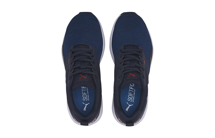 (GS) PUMA Nrgy Comet Low Top Running Shoes Black/Blue/White 190675-14