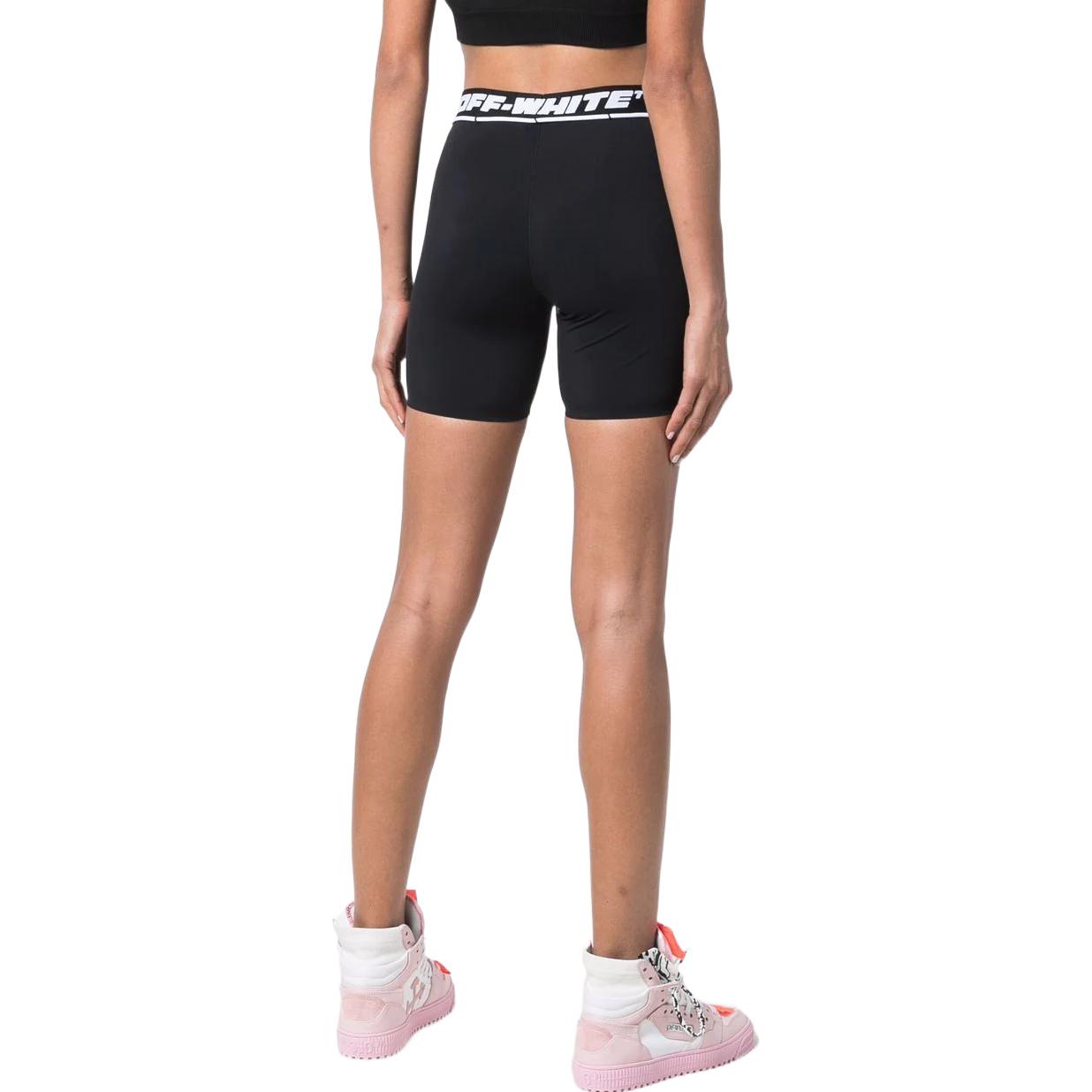 (WMNS) Off-White Logo-Waistband Running Shorts 'Black' OWVH025C99JER0011000