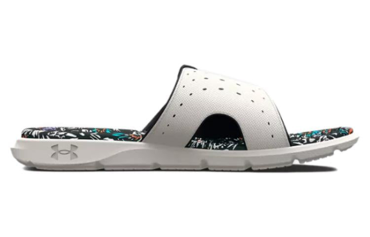 (WMNS) Under Armour Ignite 7 Graphic Footbed Slide 'Grey Mist Floral' 3026029-100