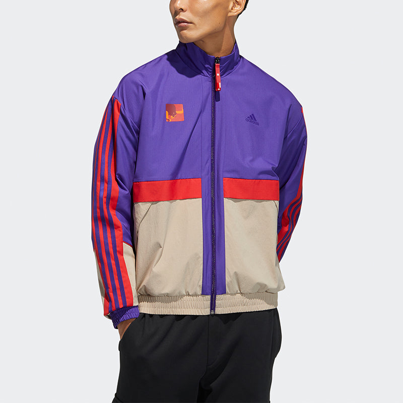 adidas CNY Jkt South New Year's Edition Sports Stand Collar Jacket Purple GP1824