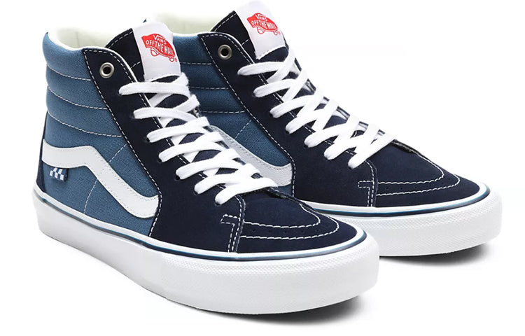 Vans Skate Sk8-hi Splicing Contrasting Colors Casual Sports Skateboarding Shoes Unisex Navy Blue VN0A5FCCNAV