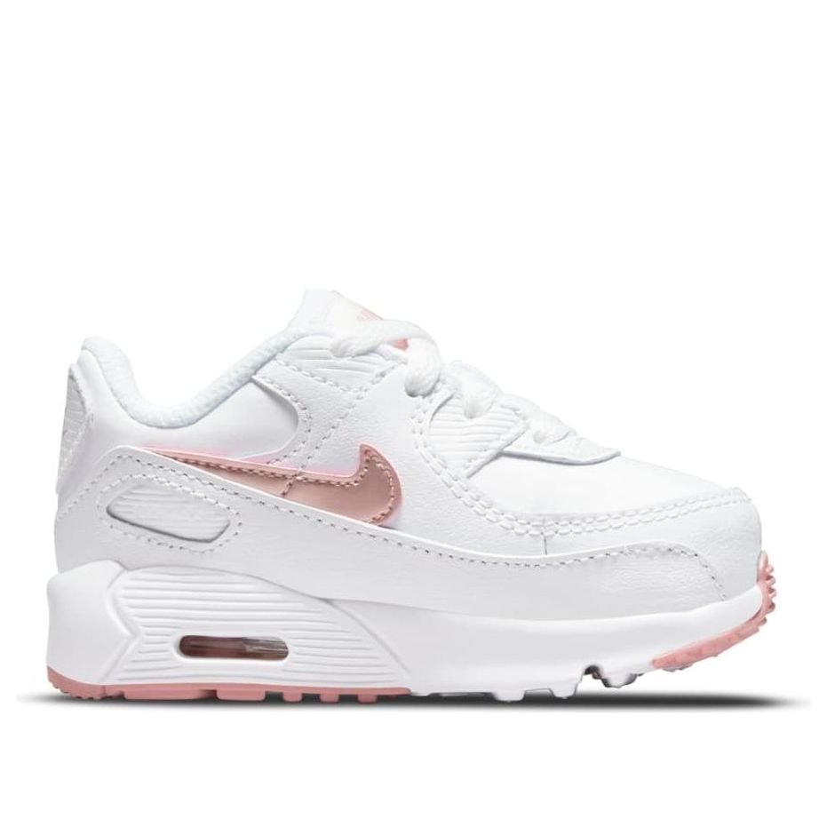 (TD) Nike Air Max 90 Low-Top Running Shoes White/Pink CD6868-115