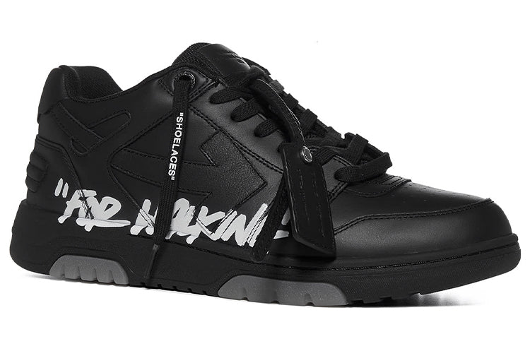 Off-White Out Of Office Low-Top For Walking Sneaker 'Black White' OMIA189F21LEA0031001