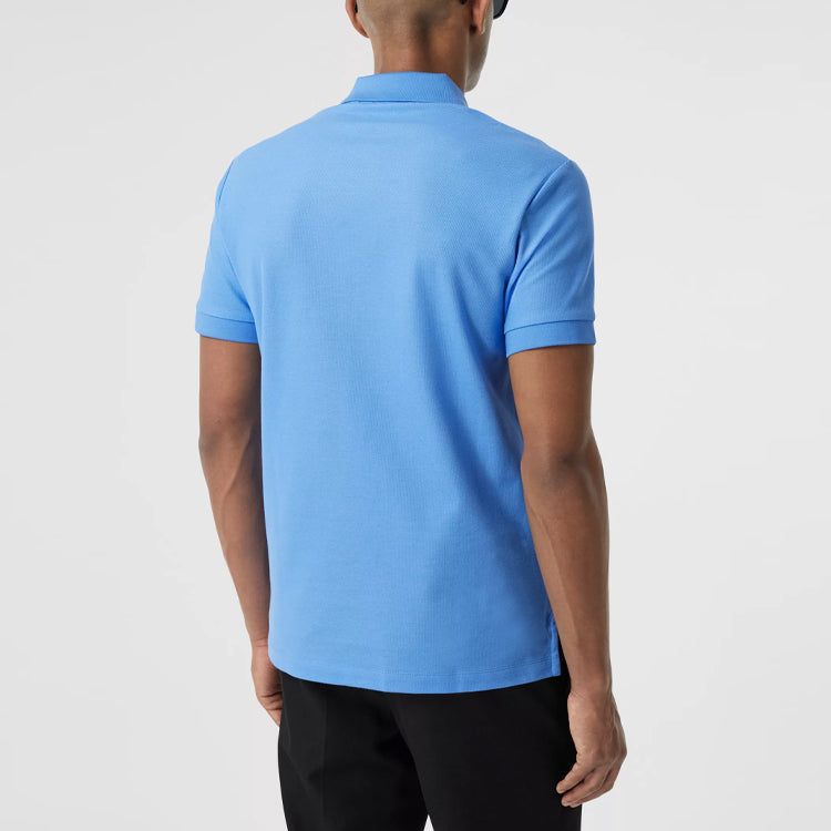 Men's Burberry TB Embroidered Short Sleeve Polo Shirt Sky Blue 80393131