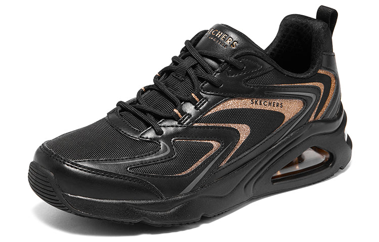 (WMNS) Skechers Tres-Air 'Shimm Airy - Black Rose Gold' 177422-BKRG