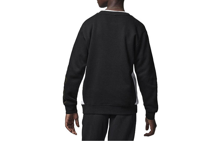 (GS) Air Jordan Air Holiday Shine Crewneck 'Black' FB9470-010