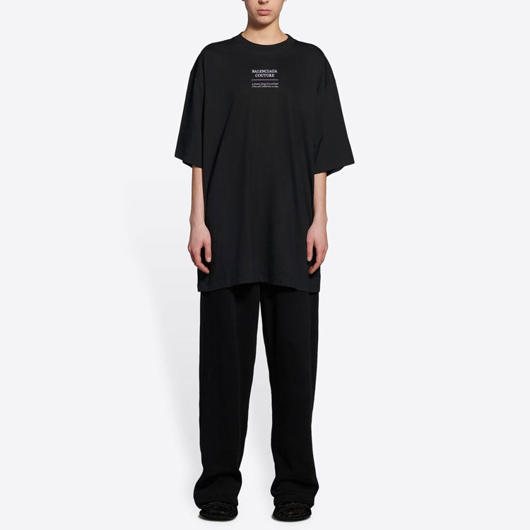 Balenciaga FW21 Knit Loose Short Sleeve Black 651795TJV900107