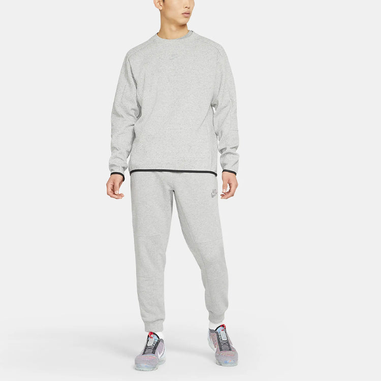 Nike Sportswear Tech Fleece Sports Loose Edging Round Neck Long Sleeves Gray DA0399-100