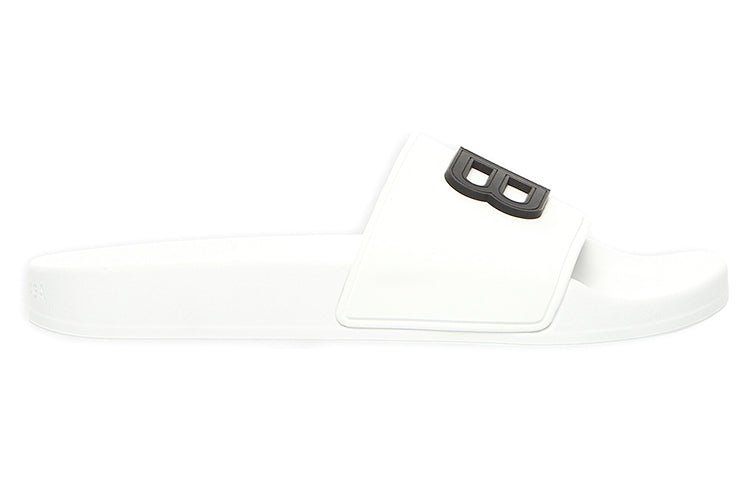 (WMNS) Balenciaga Pool Slides 3D BB Logo 'White' 656434W1S8B9034