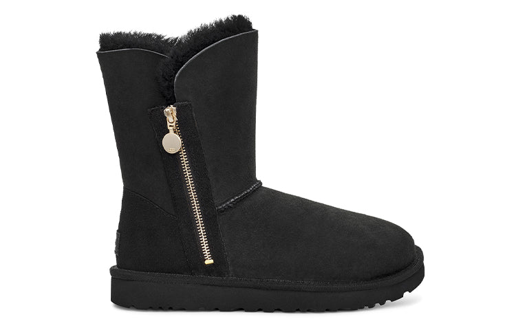 (WMNS) UGG Bailey Zip Short Fleece Lined Black 1112480-BLK