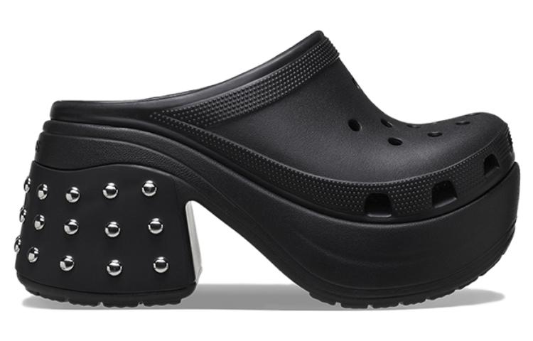 (WMNS) Crocs Siren Studded Clogs 'Black' 209017