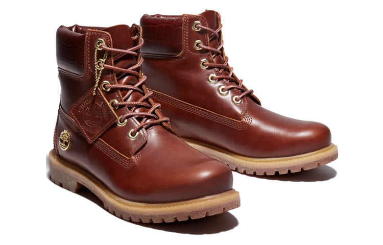 (WMNS) Timberland Safari Crocodile 6 Inch Waterproof Boot 'Red Brown' A2GX7