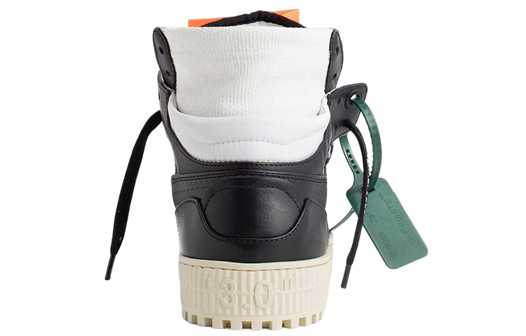Off-White Off Court 3.0 Leather Canvas 'Black White Orange' OMIA065S23LEA0010110