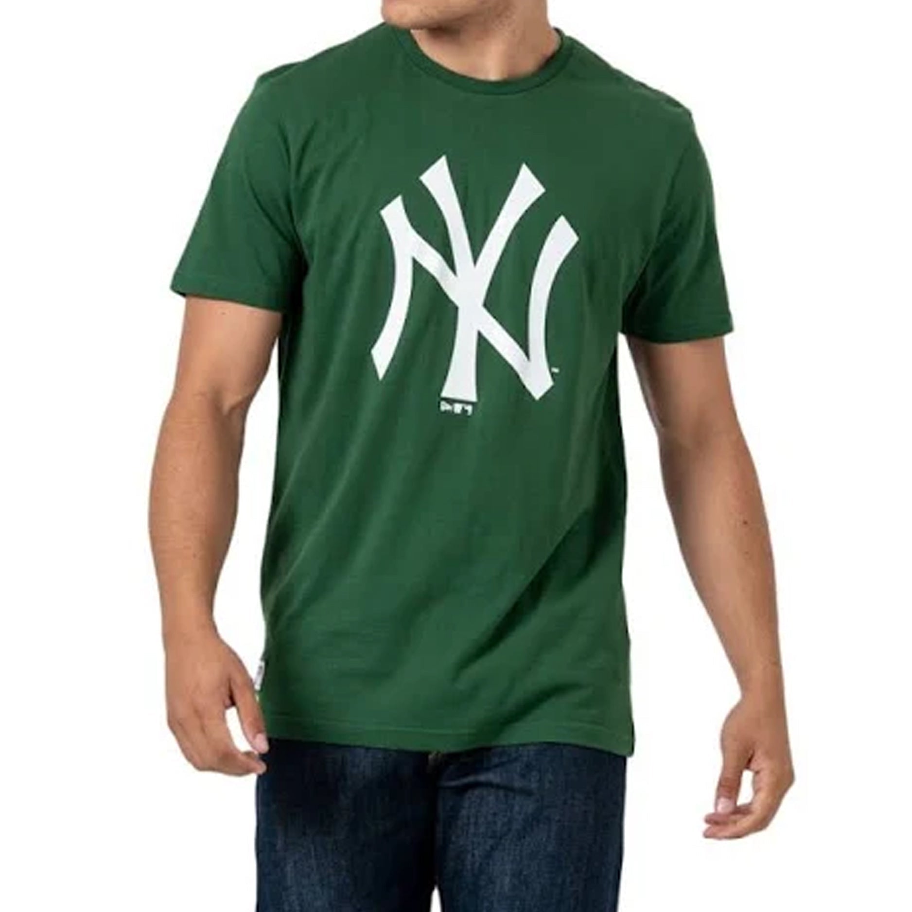 New Era MLB Large LOGO Round Neck Short Sleeve Unisex Green 12147606