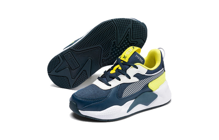 (PS) PUMA Rs-x Collegiate Low-Running Shoes Blue/Yellow 371627-02