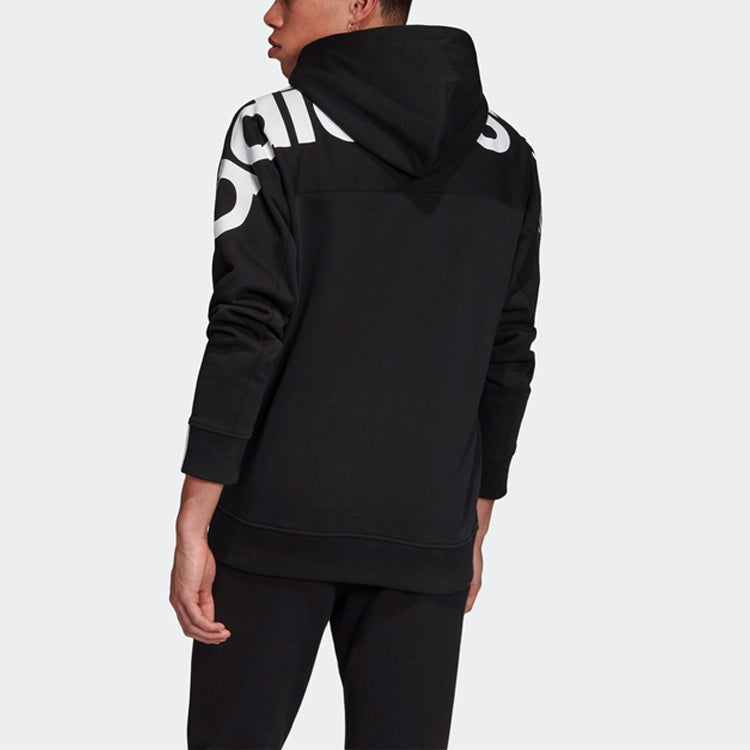 adidas originals R.y.v. Blkd H. logo Printing Splicing Sports Pullover Black FK3599