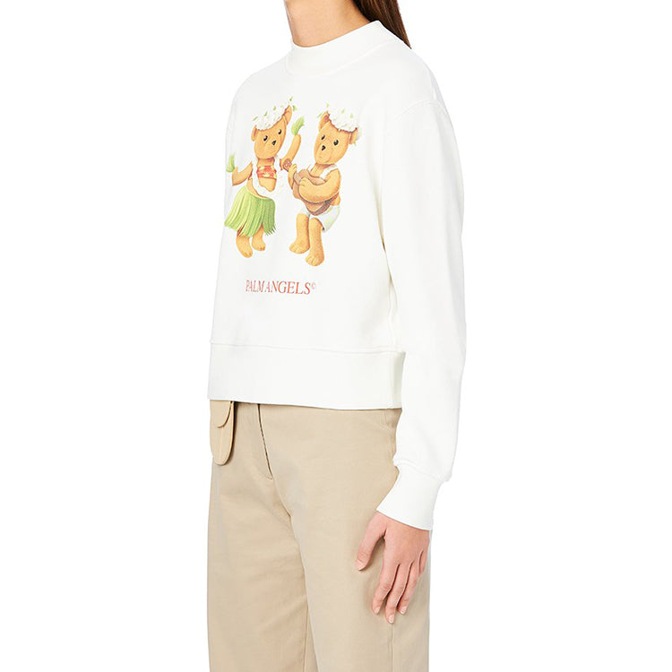 PALM ANGELS Round Neck Pullover White PWBA016S20FLE0070360