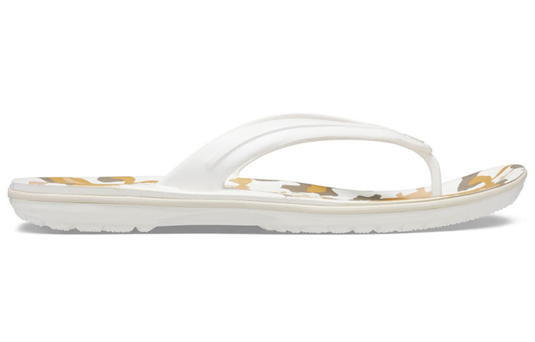 Crocs Crocband Printed Flip Flops 'White Tan' 205943-94S