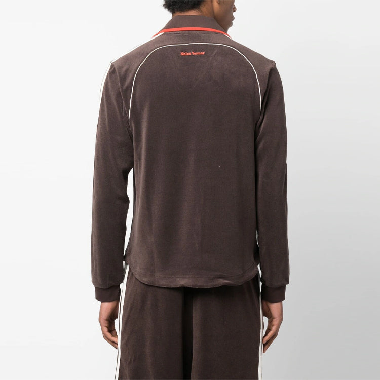 adidas x Wales Bonner Long Sleeve Towel Polo Shirt 'Brown' IB3251