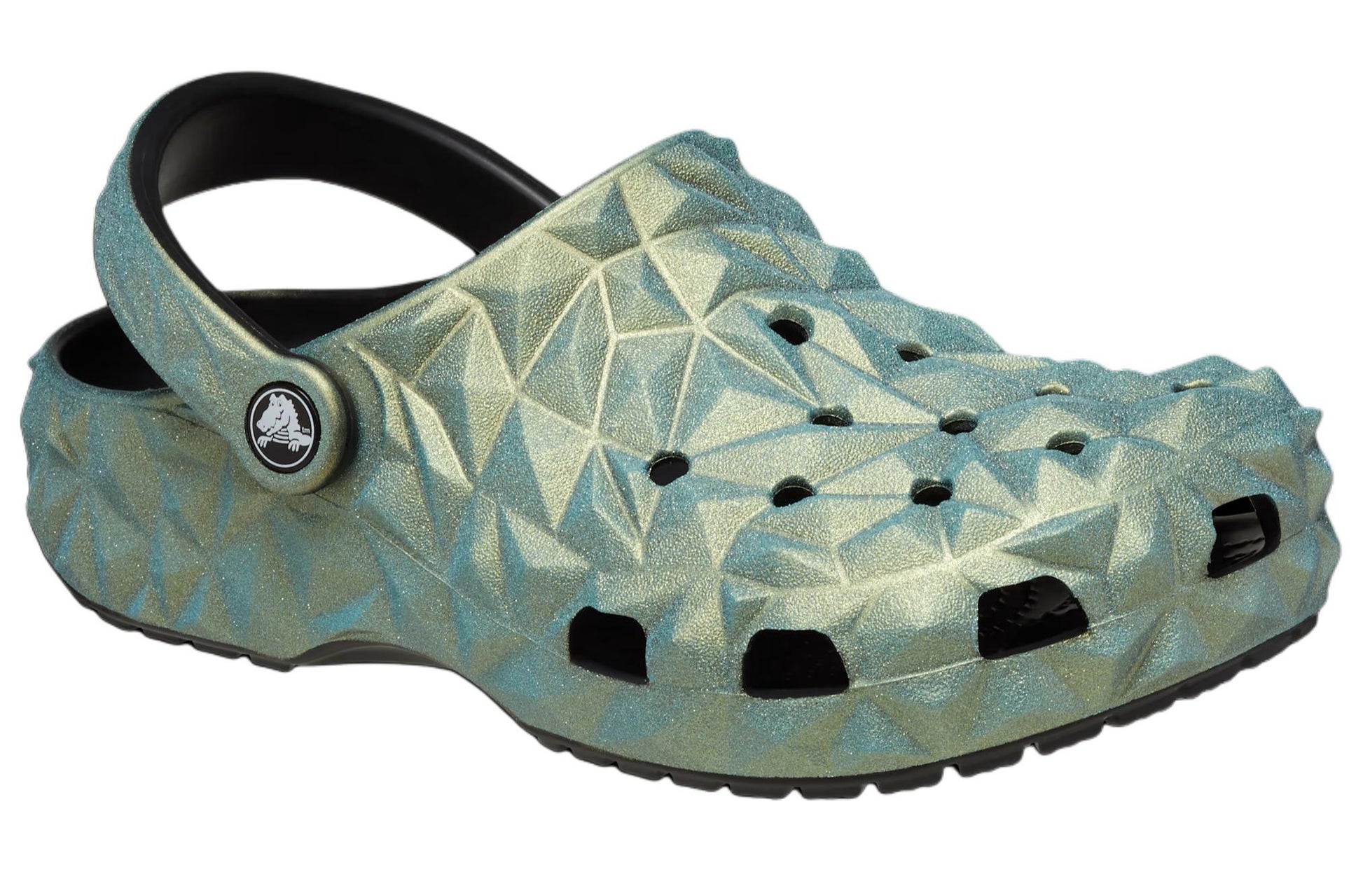 Crocs Classic Iridescent Geometric Clog 'Green' 209841-001