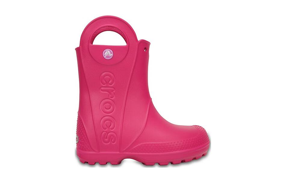 (GS) Crocs Candy Pink Handle It Rain Boots 'Pink' 12803-6X0