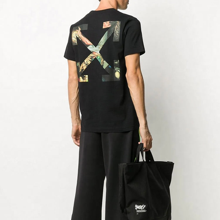 Off-White Arrows Arrow Logo Applique Tee Men's Black OMAA027F20FAB0041001