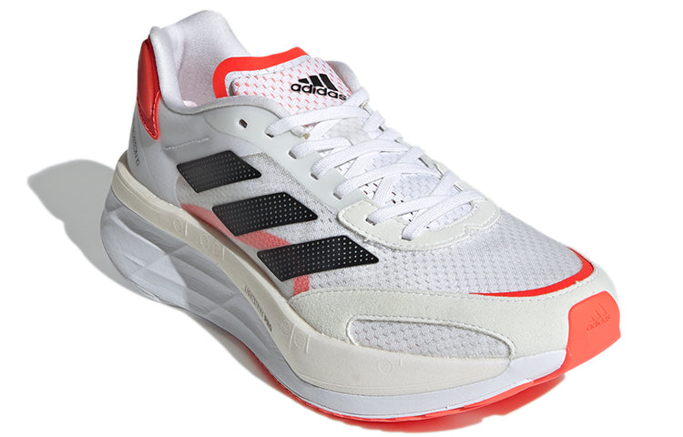 (WMNS) adidas Adizero Boston 10 'White Solar Red' FY4080
