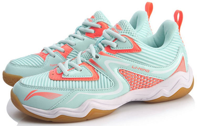 (WMNS) Li-Ning Sound Badminton Training Shoes 'White Mint Pink' AYTQ036-3