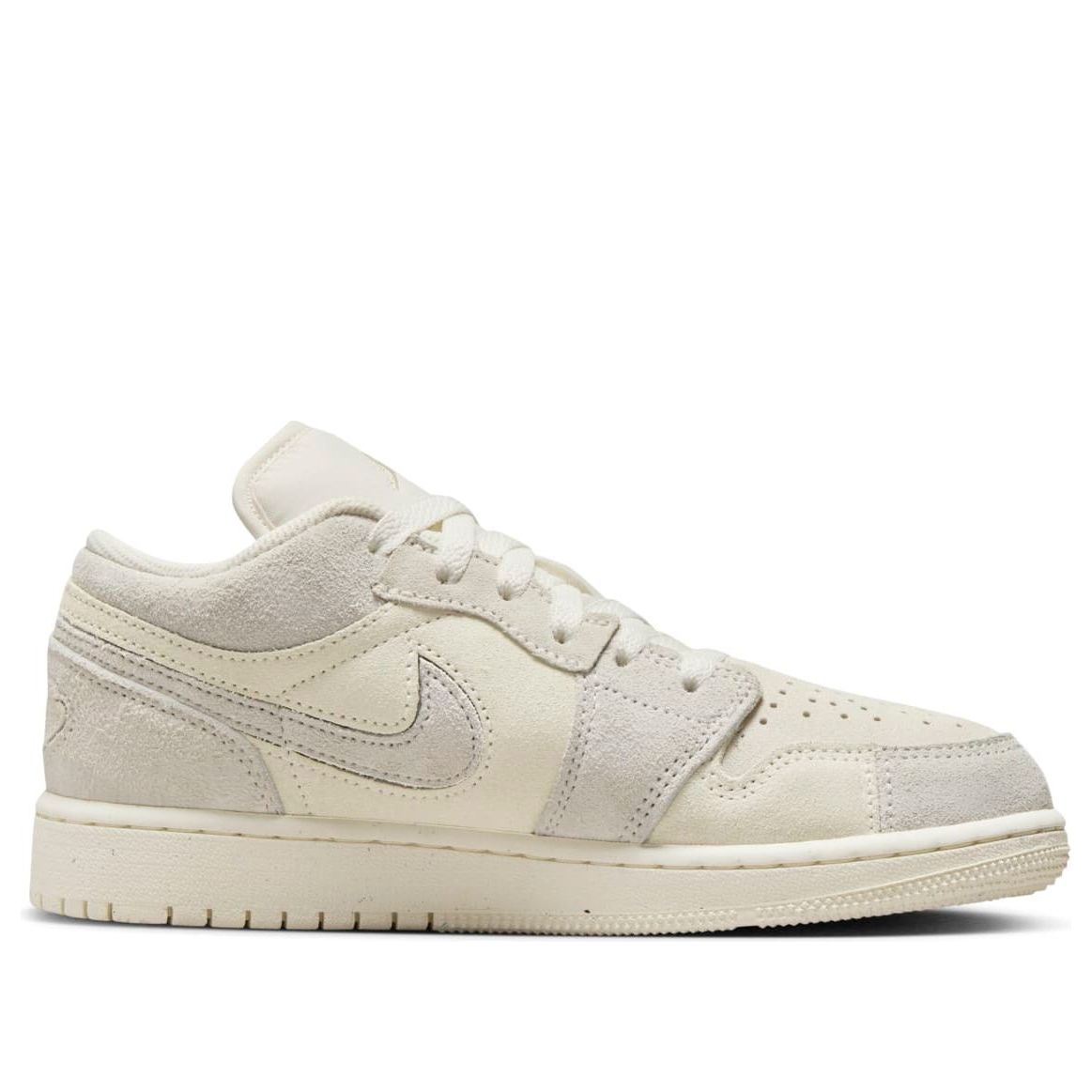 (GS) Air Jordan 1 Low SE Craft 'Pale Ivory Sail' FN7431-100