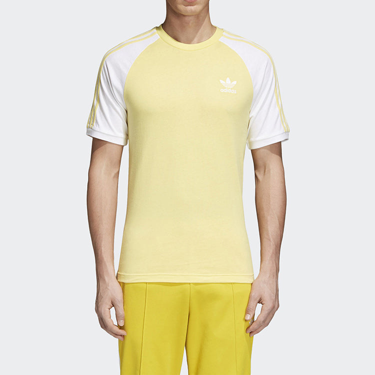adidas originals Sports Round Neck Short Sleeve 72 Retro Yellow CW1207