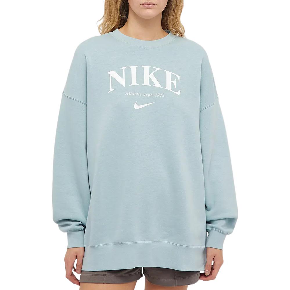 (WMNS) Nike Sportswear Essential Oversized Fleece Sweatshirt 'Sky Blue' DQ5106-366