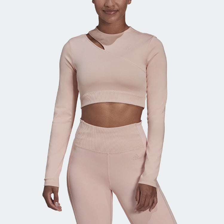 (WMNS) adidas Solid Color Sports Gym Long Sleeves Pink HM3181
