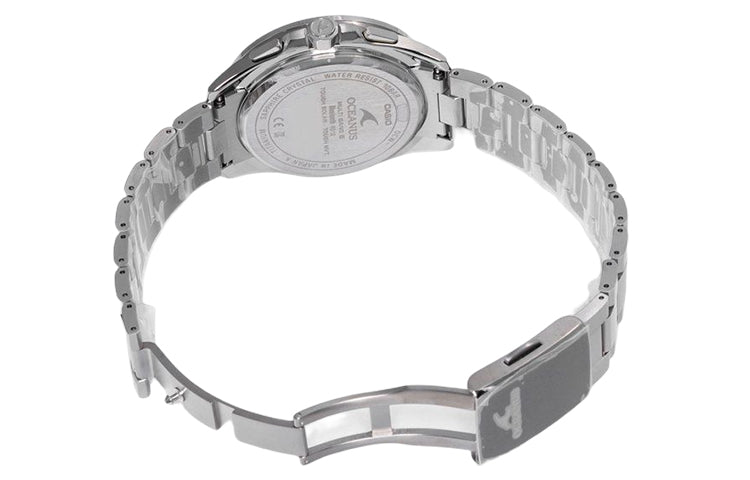 Men's CASIO Ocean Series Blue Quartz Sports Waterproof Smart Watch Mens Silver Analog OCW-T3000-1AJF