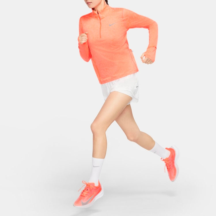 (WMNS) Nike Element Half Zipper Casual Sports Running Bright Orange Gym Clothes CU3221-854