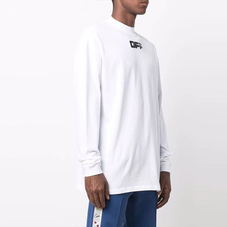 Off-White Alphabet Logo Printing Long Sleeves Loose Fit White OMAB032F21JER00201100110