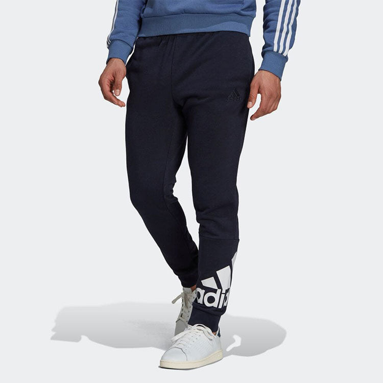 Men's adidas Logo Printing Sports Pants/Trousers/Joggers Japanese Version Black GK8979