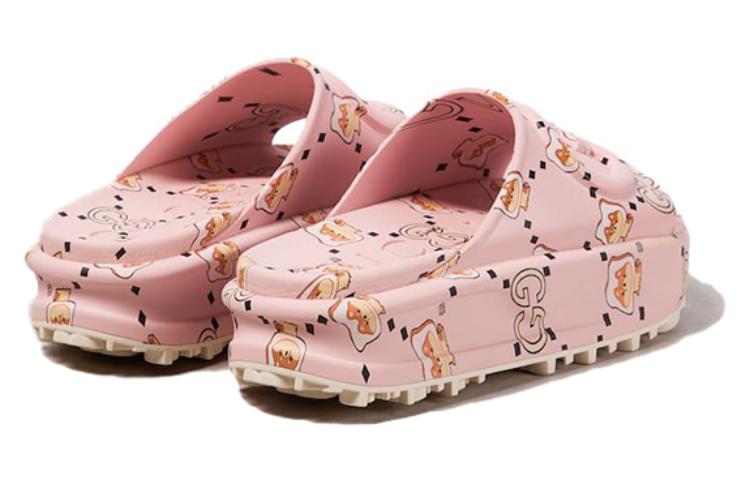 (WMNS) Gucci x Pikarar Slide Sandal With GG Animal Print 'Light Pink' 737926-JAAC6-6810