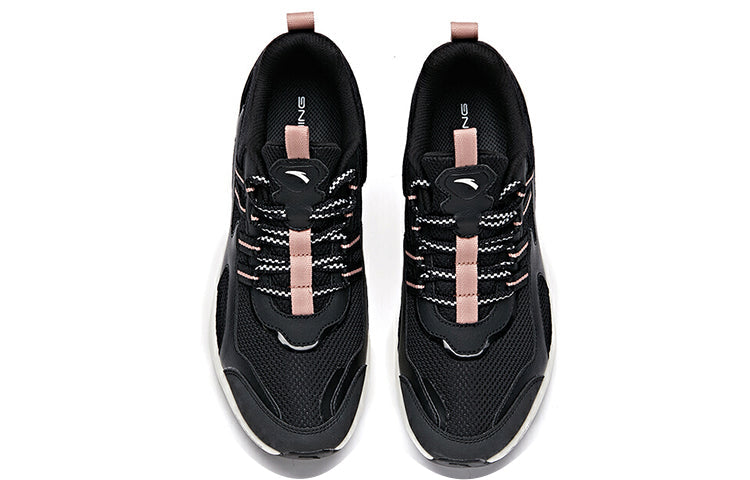 (WMNS) ANTA Running Series Sneakers 'Black Pink' 922025567-3