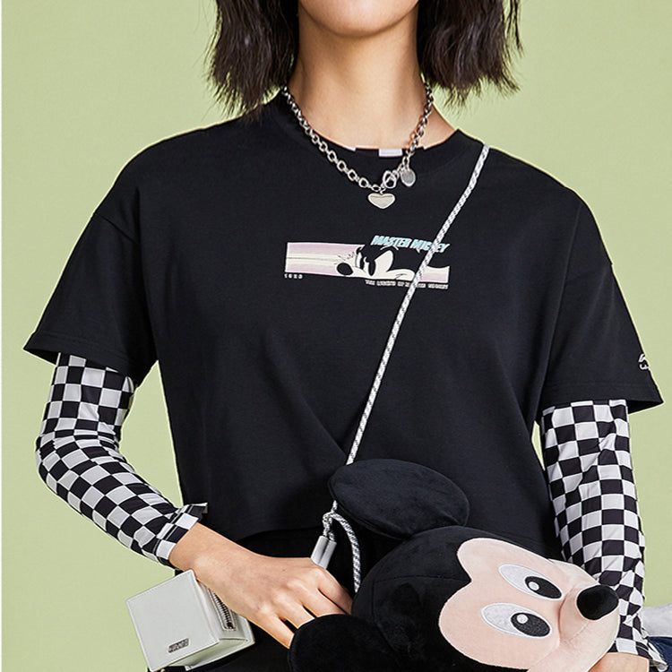 Li-Ning x Disney Crossover Mickey Printing Short Sleeve Black AHSQ126-3