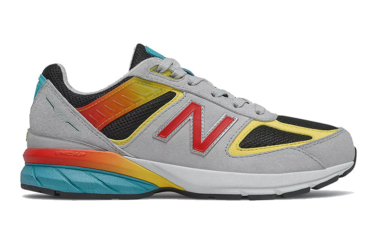 (GS) New Balance 990 v5 Launch Shoes 'Grey Black Red' GC990GG5