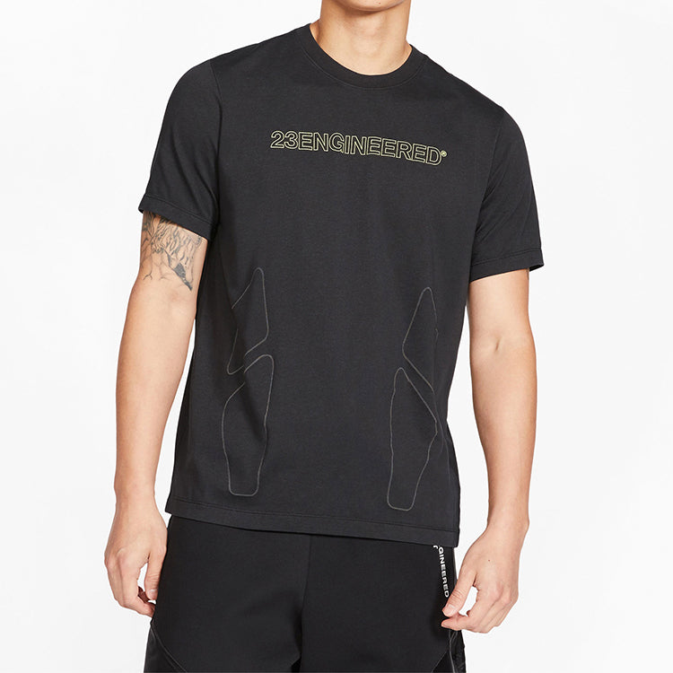 Air Jordan 23 ENGINEERED Dri-FIT Quick Dry Casual Sports Short Sleeve Black CJ6205-010