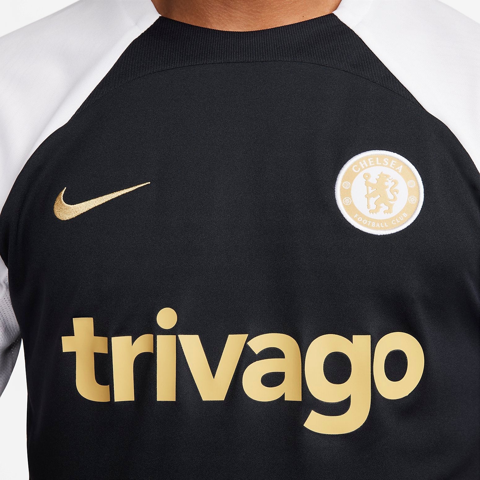 Nike Chelsea FC Strike Dri-FIT Knit Jersey 'Black White' DX3014-429