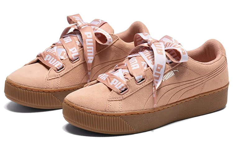 (WMNS) PUMA Vikky Platform Ribbon Pink/Brown 365314-02