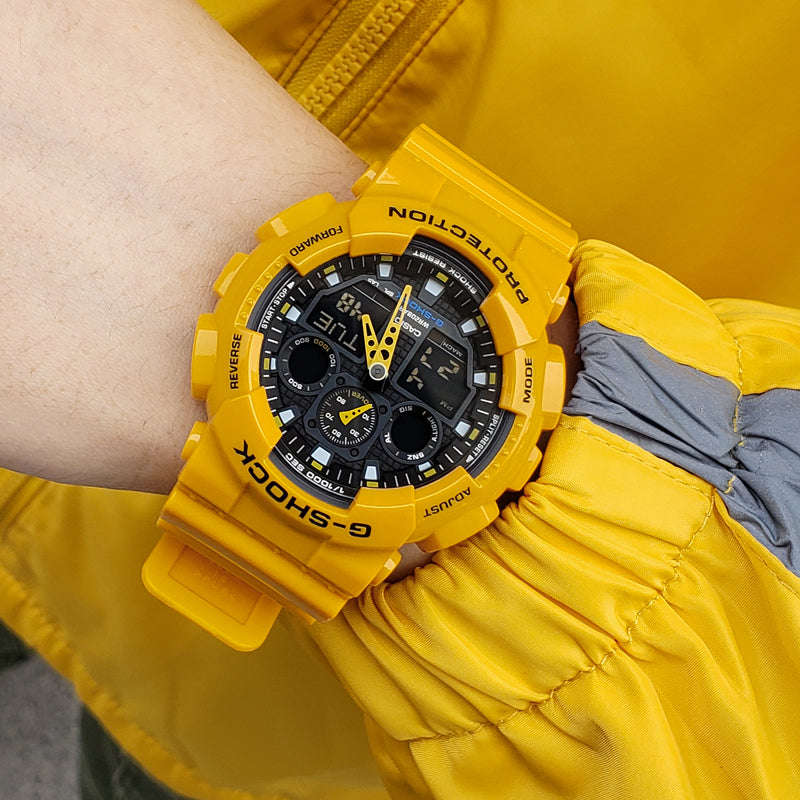 CASIO G-Shock Analog-Digital 'Yellow' GA-100A-9A