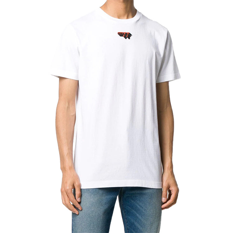 Off-White Logo Printing Short Sleeve White OMAA027E20JER0120110